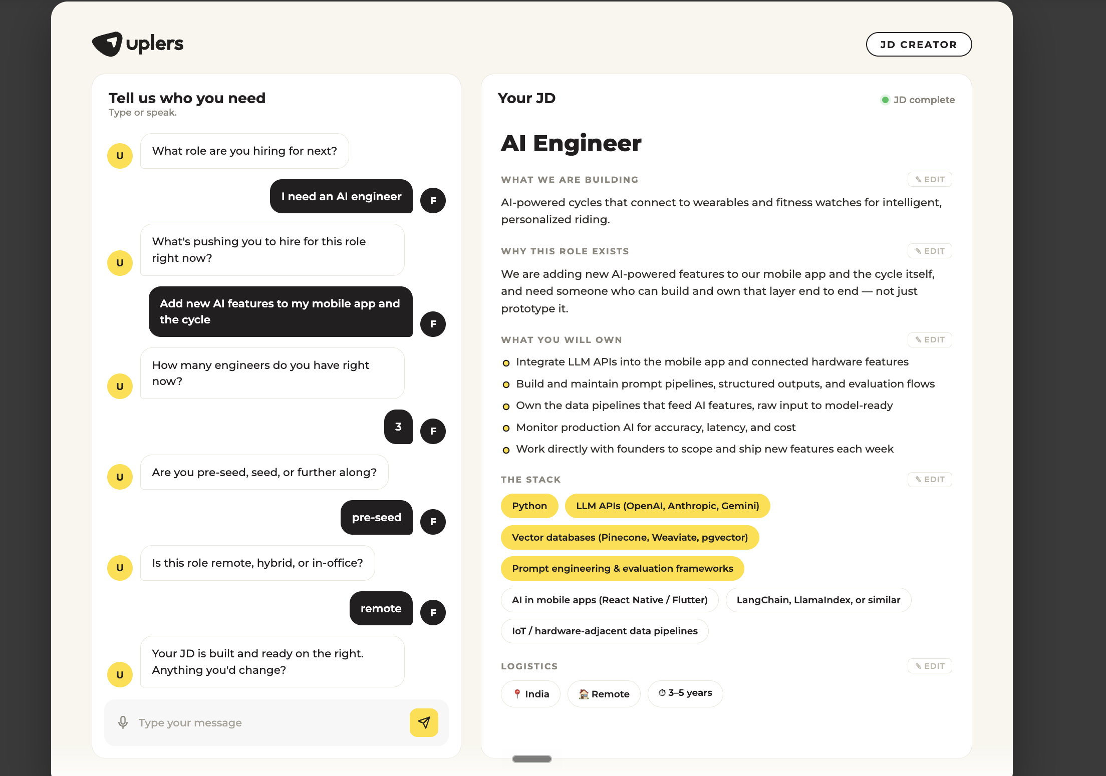 AI Job Description Builder